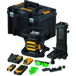 Dewalt DCE080D1GS Niveau laser rotatif vert 18 Volt 2,0 Ah Li-Ion avec Bluetooth