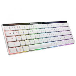 Asus Clavier de jeu sans fil à profil bas ROG Falchion RX blanc