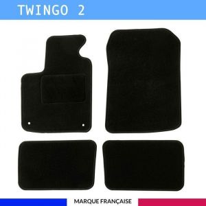 Autosweet - Tapis de voiture - Sur Mesure pour twingo 2 (2007 - 2014) - 4 pièces - Tapis de sol antidérapant pour automobile