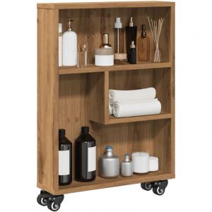 VidaXL Chariot De Rangement Étroit Chêne Artisanal Bois D'ingénierie