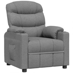 Fauteuil inclinable Gris clair Tissu