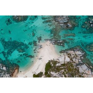 Ceanothe Tableau sur toile plage île Lavezzi 45x65 cm