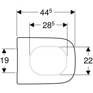 Image de Geberit Renova Plan 500.691.01.1 Blanc Frein de chute