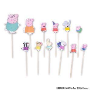 Dr. Oetker Dr Peppa Pig Lot de 24 piques en papier pour fête – Parfait pour la pâtisserie avec les enfants et les fans de Peppa Pig – Idéal pour les anniversaires d'enfants et les fêtes de famille