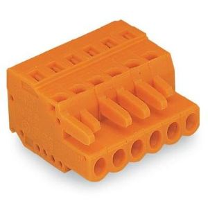 Image de Wago 231-306/026-000 - Connecteurs femelles avec détrompeurs orange 6 pôles pas 5.08 mm emballage industriel CAGE CLAMP