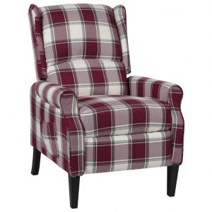Image de VidaXL Fauteuil inclinable Tissu Rouge