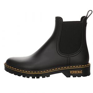Boots FEMME Verbenas noir et &agrave; soufflet &eacute;lastiqu&eacute;