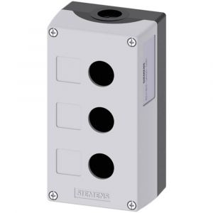 Siemens Bo&icirc;tier vide 3SU1803-0AA00-0AB1 3 emplacements (L x l x h) 154 x 85 x 64 mm sans inscription gris 1 pc(s)