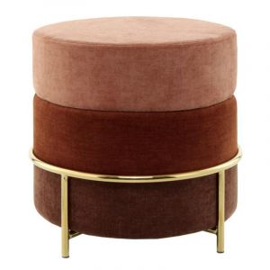 Pouf Design En Velours matilda 48cm Terracotta Prix Rose