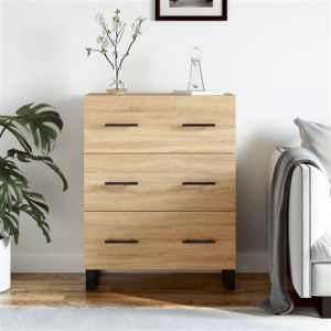 VidaXL Buffet chêne sonoma 69,5x34x90 cm bois d'ingénierie 827879