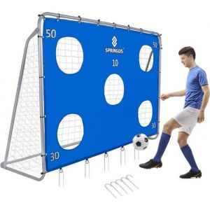 Bramka de football 240x170 cm + tapis d'entraînement en acier pour la bramka.