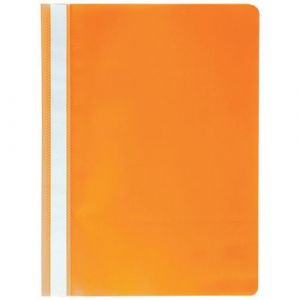Exacompta Réf. 449209B - Paquet de 25 chemises de présentation à lamelles - couverture en PP qualité standard - étiquette sur toute la hauteur de la chemise - lamelles en métal - couleur orange