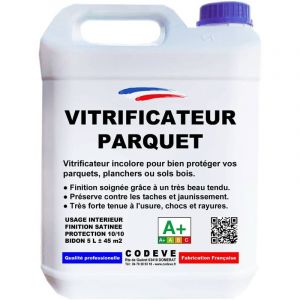 Cod&egrave;ve Bois - Vitrificateur Parquet - 4x5 l - Codeve Bois - Pour La Protection De Votre Parquet, Plancher Ou Sol En Bois.
