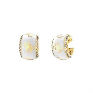 Guess Boucles d'oreilles Femme Bijoux - JUBE02280JWYGWH 4G LOOP Acier Doré