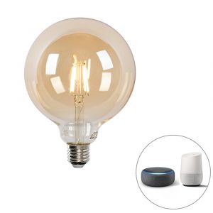 Lampe LED Smart E27 dimmable en Kelvin G125 goldline 4,9W 470 lm 1800-4000K