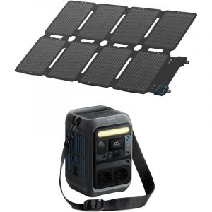 Anker Kit SOLIX C300X AC avec Panneau solaire PS100X(100W) - G&eacute;n&eacute;rateur solaire 2x300W
