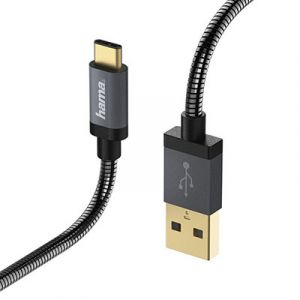 Hama Câble de charge/données "Metall" - USB Type-C - 1,5 m - anthracite