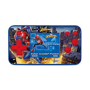 Lexibook Spider-Man Console Portable Cyber Arcade Pocket, 150 Jeux, écran LCD, à Piles, Rouge/Bleu, JL1895SP