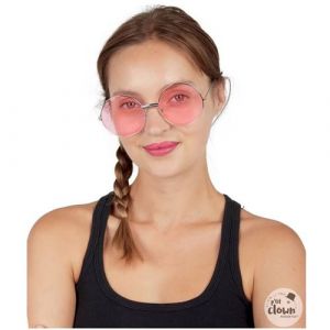 Ruedelafete 1 Paire de lunettes Hippie rose pour adulte REF/35267 accessoire de d&eacute;guisement - Marque ptit clown