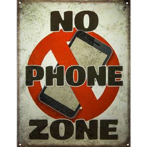 Image de Plaque métal NO PHONE ZONE