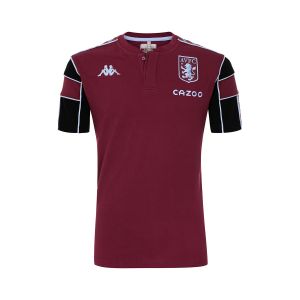 Kappa Polo Aston Villa Fc 2021/22 222 Banda Ararisi Slim XL rouge bordeaux/noir/bleu ciel