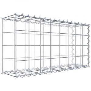 Gabion sur toile type 2 80 cm x 40 cm x 20 cm (L x H x P), maille 10 cm x 10 cm, spirale