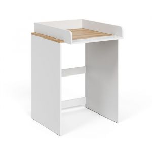 Armoire machine &agrave; laver Viktor, Blanc/Artisan, 68x88.2cm 2 pi&egrave;ces avec matelas &agrave; langer, Vicco