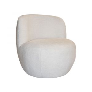Now's Home Fauteuil en tissu bouclette Malo écru - L.74xH.72xP.73 cm