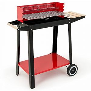 Deuba 101630 - Barbecue &agrave; charbon avec tablettes lat&eacute;rales