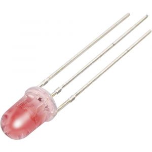 Image de Tru Components LED câblée rouge, blanche ronde 5 mm 1910 mcd, 1600 MCD 43 °, 28 ° 20 mA, 20 mA 2 V, 3.3 V YBR-50FRW01-A