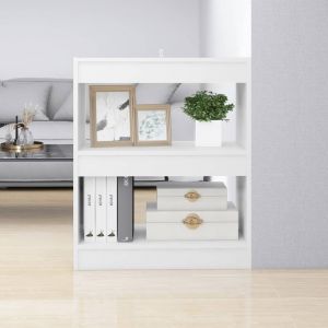 VidaXL Bibliothèque/Séparateur de pièce Blanc 60x30x72 cm