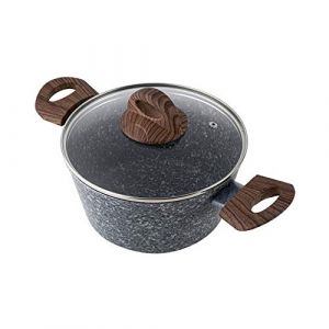 Grande C erole 2,5 L, Induction, 20cm, Anti Ad sif sans PFOA, Al ini, Florina, Granite,, Gris