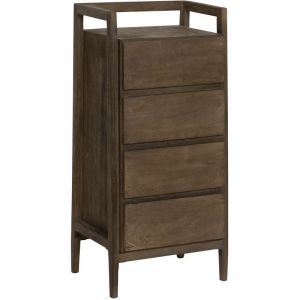 Made In Meubles - Chiffonnier en bois de manguier marron Emile - Bois foncé