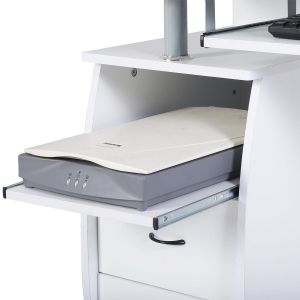 Coast Desk Computer Table Office Table PC -Table avec tablette pour imprimante, molette pour clavier