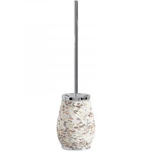 Gedy Marine Brosse WC, c&eacute;ramique, Beige, 12,5 x 12,5 x 46