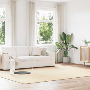 VidaXL Tapis shaggy &agrave; poils longs NAVARRA cr&egrave;me 240x340 cm polyester