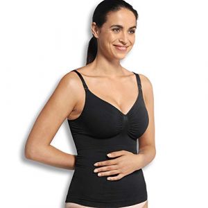Carriwell Femmes Soutien-Gorge d'allaitement sans Couture, Soutien-Gorge De Maternité Flexible, Élastique Large Bande De La Poitrine pour Un Meilleur Soutien, sans Bretelles[Noir][Grand]