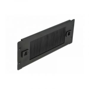 Delock 66345 - Panneau à brosse - Noir - Metal,Nylon - 2U - Chine - 25,4 cm (10) (66345)