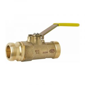 Vanne gaz naturel à boisseau sphérique - MM 1' - Manette plate jaune - Chuchu Decayeux