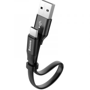 Baseus Nimple Series câble USB-A vers USB-C extra court - 23 centimètres - Noir