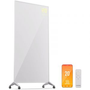 Klarstein Radiateurs Chauffage Radiant Electrique IP24 Chauffage Salle de Bain Infrarouge Intelligent WiFi et App Radiateur Electrique Mural 1200W