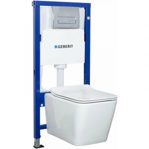 Geberit Pack wc suspendu complet tinos blanc - Blanc