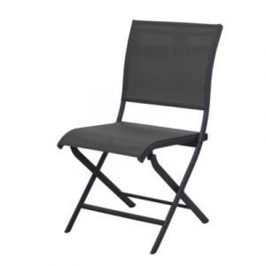 Proloisirs Chaise de jardin pliable graphite Elegante
