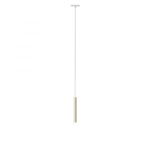 Qazqa Suspension moderne blanc et beige pour système sur rail monophasé - Slimline Keno