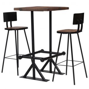 Image de VidaXL Mobilier de Bar Bois de Récupération Massif Table et Chaises de Salle à Manger Mobilier de Cuisine Meubles de Pub Intérieur 3/5/7/9 pcs