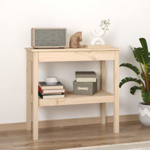 VidaXL Table console 80x40x75 cm Bois massif de pin - Marron