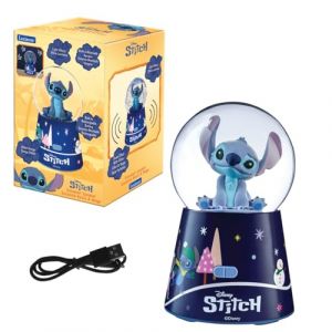 Lexibook Disney Stitch, Enceinte Bluetooth Boule &agrave; Neige Stitch, Bleu, SBS10D