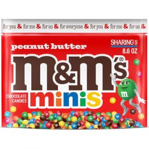 M&m's Minis Peanut Butter Milk Chocolate Candy, Sharing Size, Resealable - 8.6 oz
