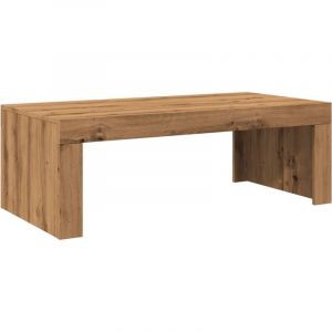 VidaXL Table basse ch&ecirc;ne artisanal 102x50x35 cm bois d'ing&eacute;nierie, table lat&eacute;rale, table de salon, table d'accent, bout de canap&eacute;, table centrale