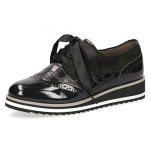 Caprice Femme Chaussures à Lacets, Dame Chaussures de Sport lacées,Chaussures de Rue,Baskets,élégant,décontracté,Black Comb,37 EU / 4 UK